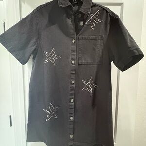 Nasty Gal Black Star Studded Dress